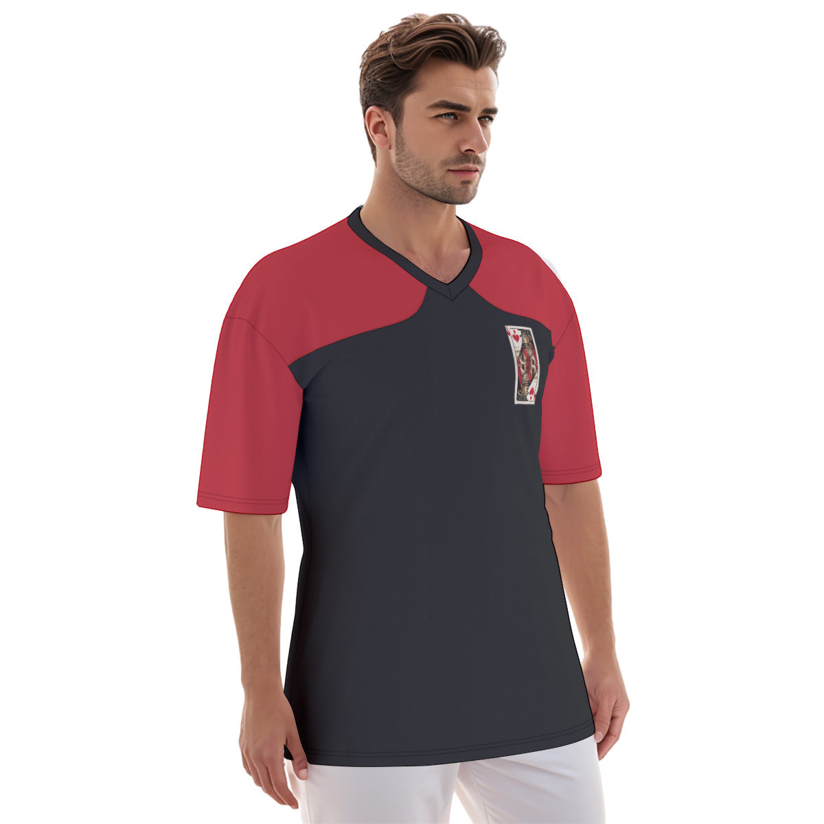 Ace of Hearts -- Men's Football Jersey