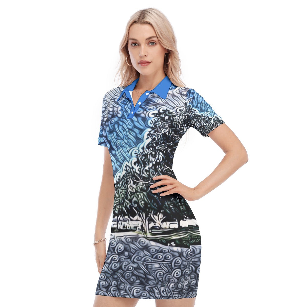 Vicki -- Women's Polo Collar Dress