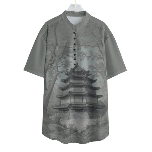 Pagoda -- Men's Henley Short Sleeve Shirt