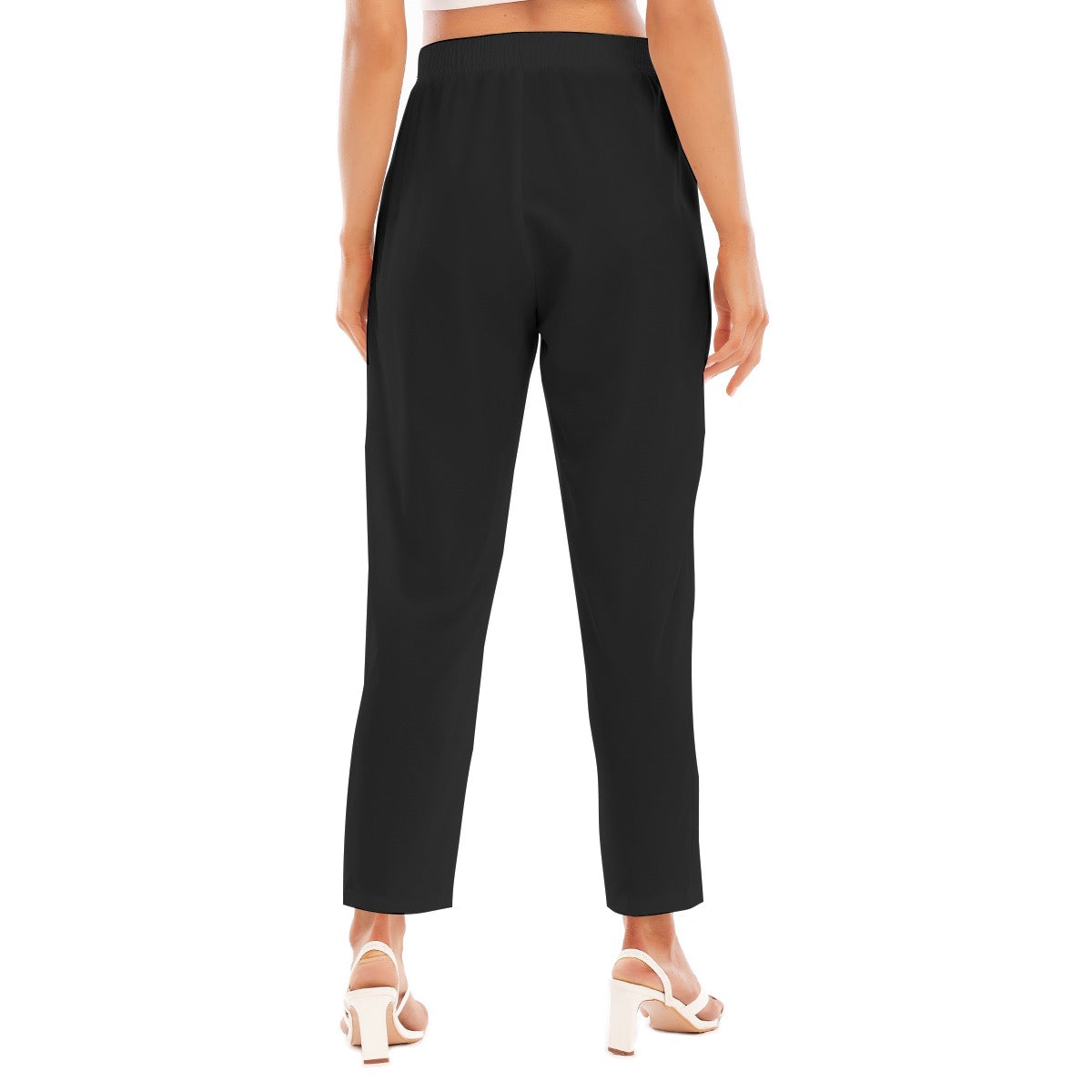 Black -- Women's Loose Straight-leg Pants