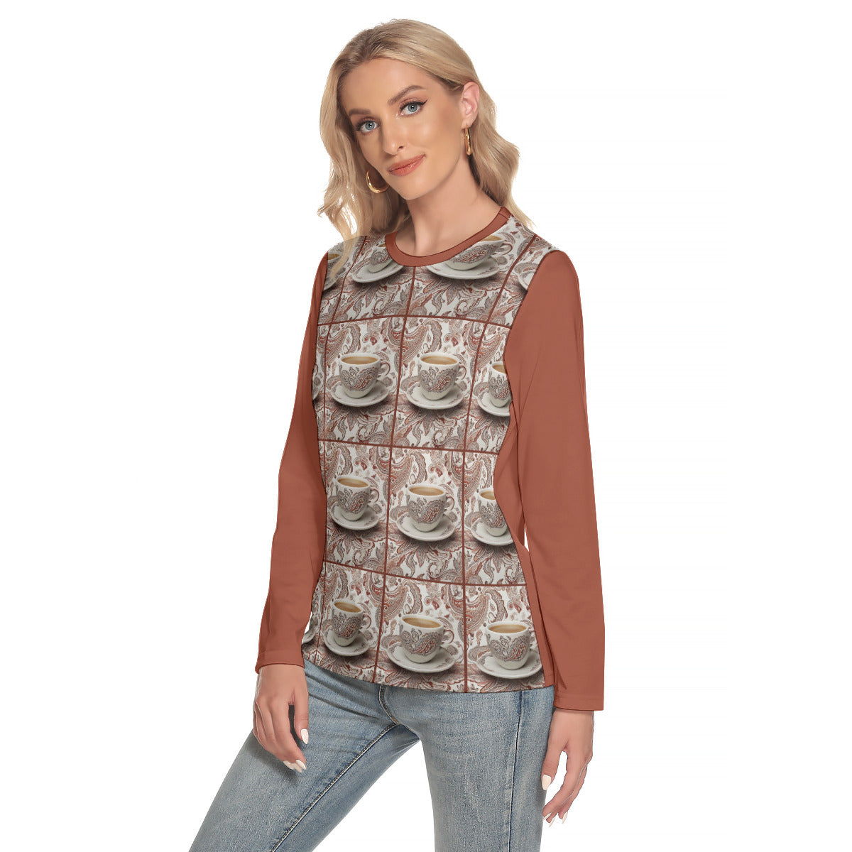 Fantasy Coffees -- Women's O-neck Long Sleeve T-shirt