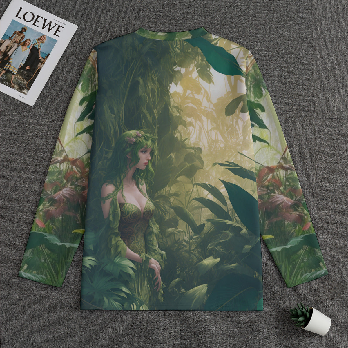 Jungle -- Men's V-neck Sweatshirt With Long Sleeve