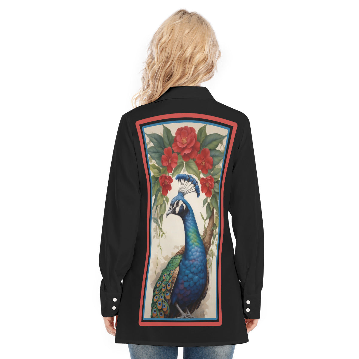 Peacock Black Blouse