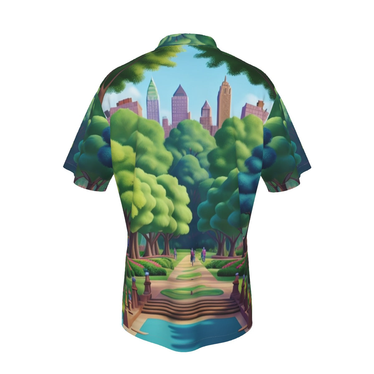 Central Park -- Men's Hawaiian Shirt With Pocket