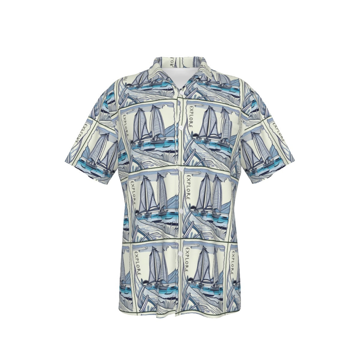 Explore -- Men's Hawaiian Shirt With Pocket