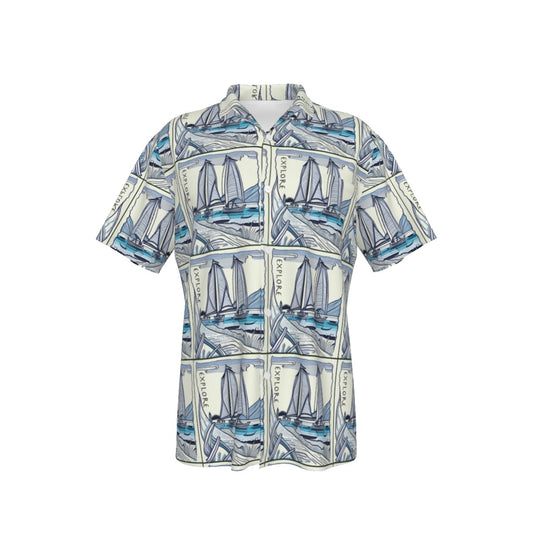 Explore -- Men's Hawaiian Shirt With Pocket