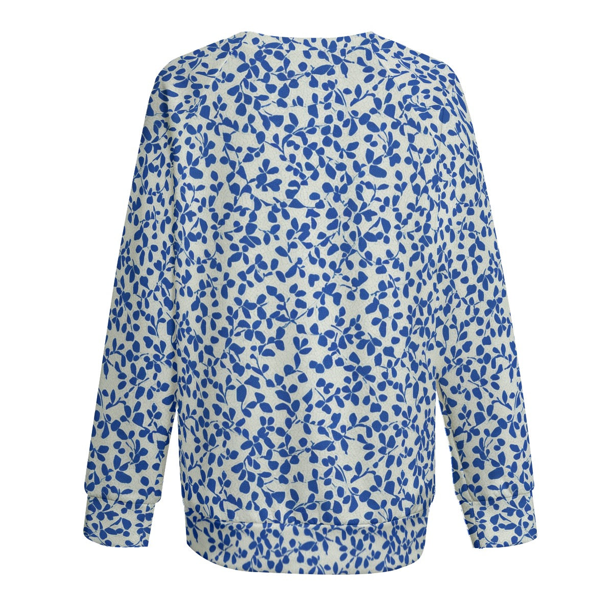 Blue & White -- Women's Sweatshirt With Raglan Sleeve | Interlock