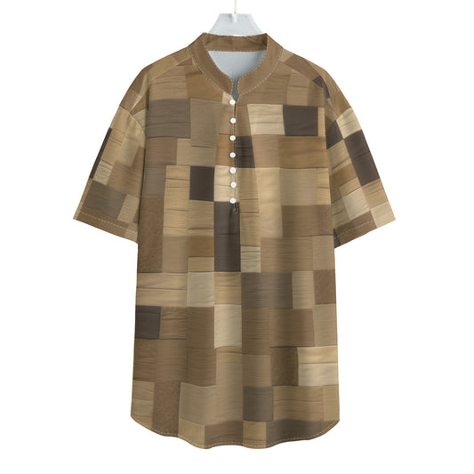 Fantasy Quilt -- Men's Henley Short Sleeve Shirt