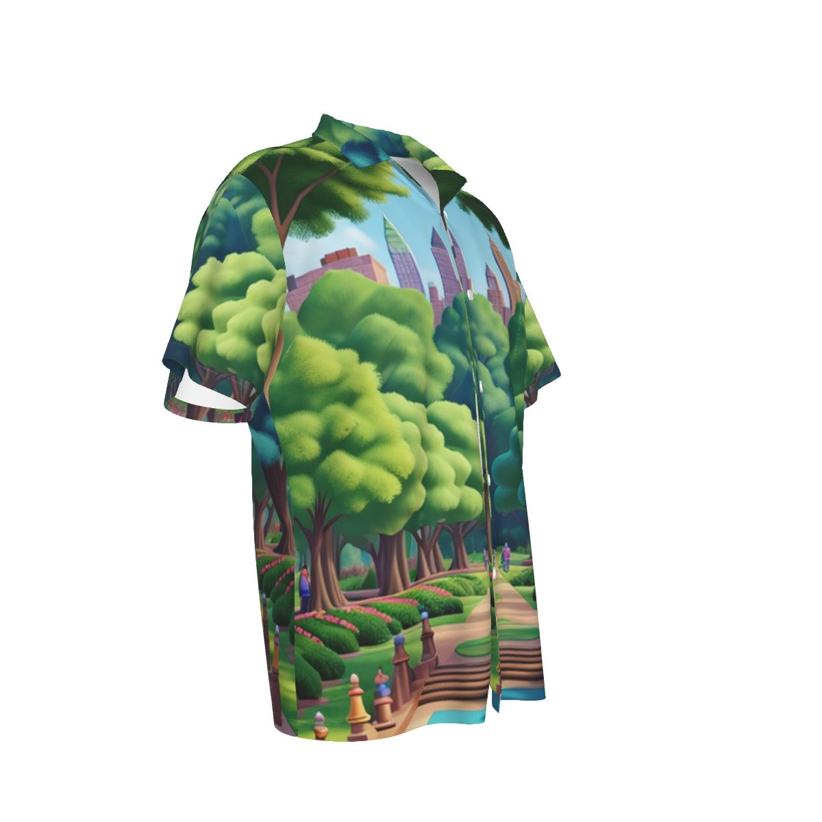 Central Park -- Men's Hawaiian Shirt With Pocket