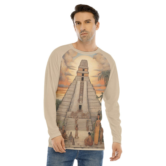 Chichen Itza 103 -- Men's Long Sleeve T-shirt With Raglan Sleeve