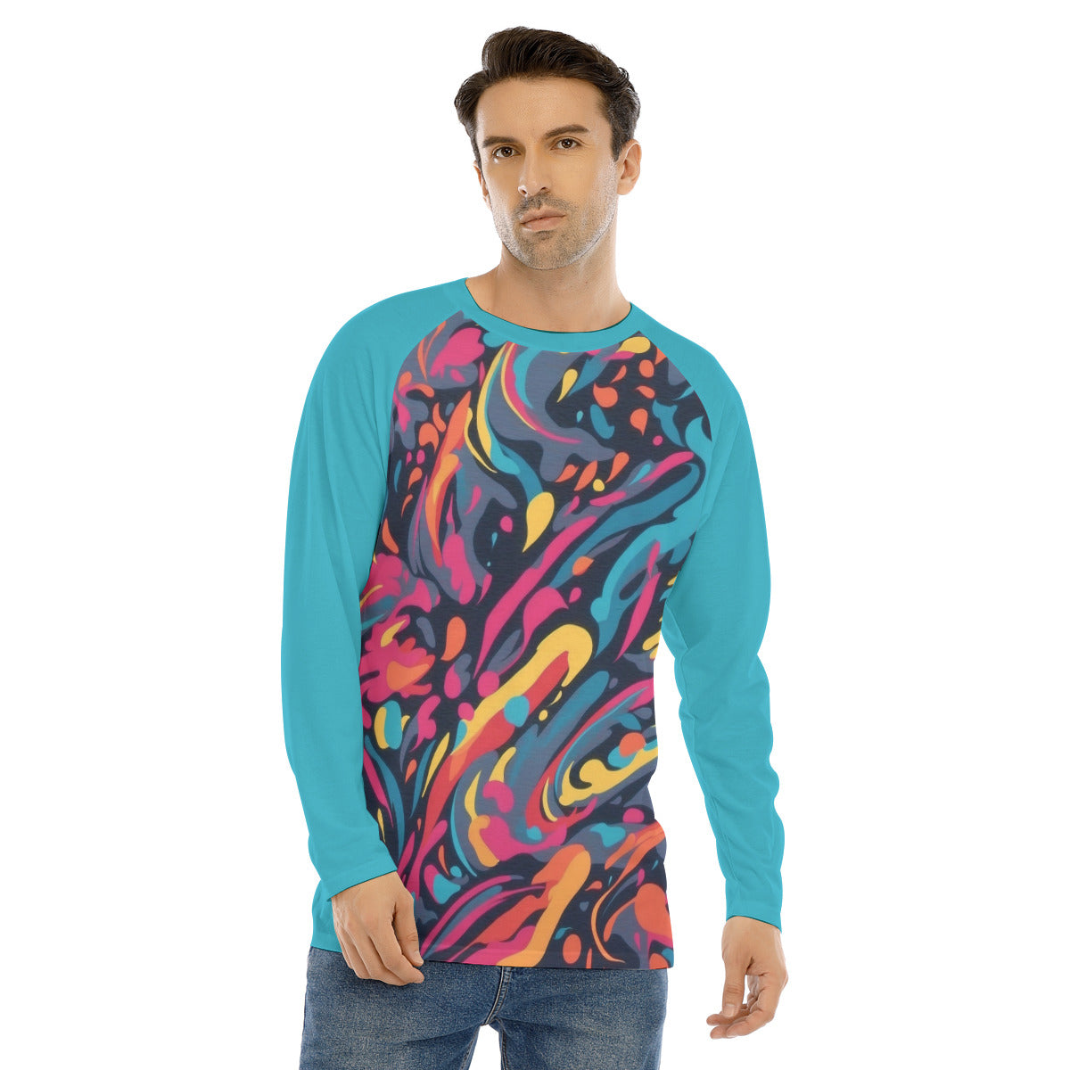 Rave 106b -- Men's Long Sleeve T-shirt With Raglan Sleeve