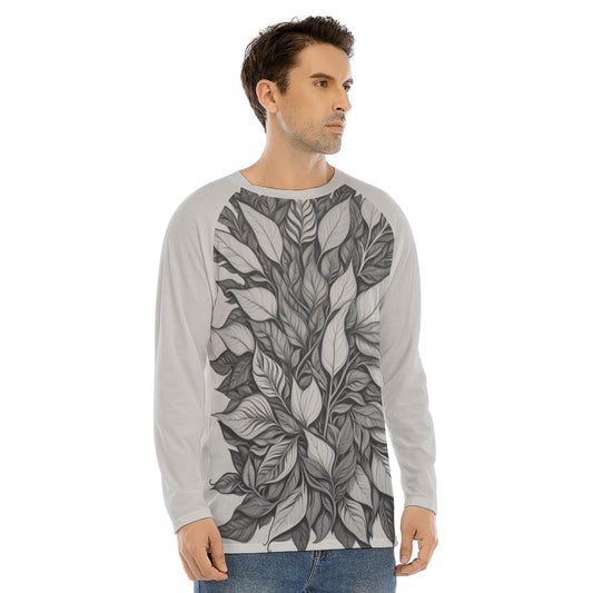 Leaves 101 -- Men's Long Sleeve T-shirt With Raglan Sleeve