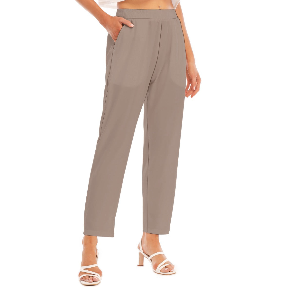 Light Brown -- Women's Loose Straight-leg Pants