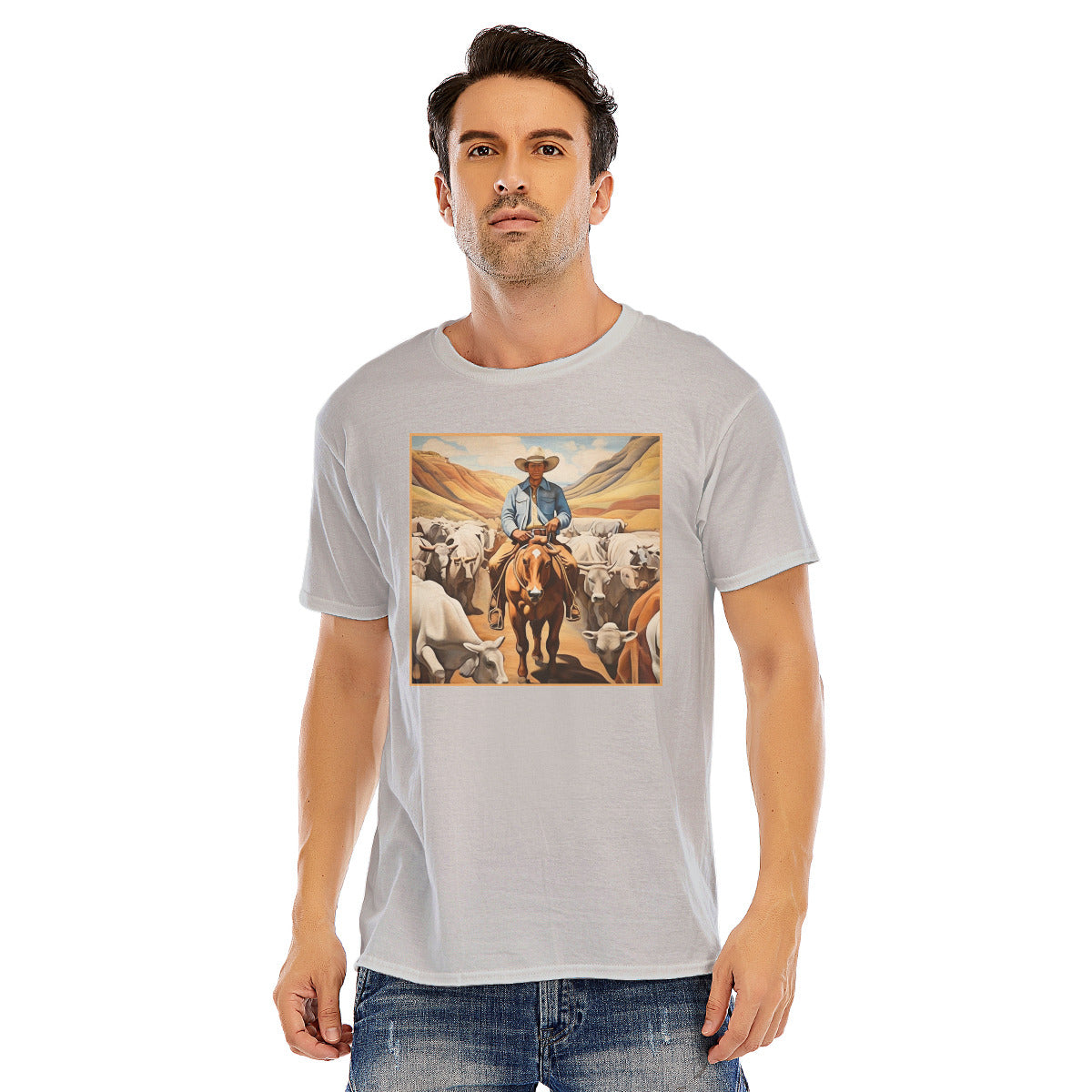 Cowboy 107 -- Unisex O-neck Short Sleeve T-shirt