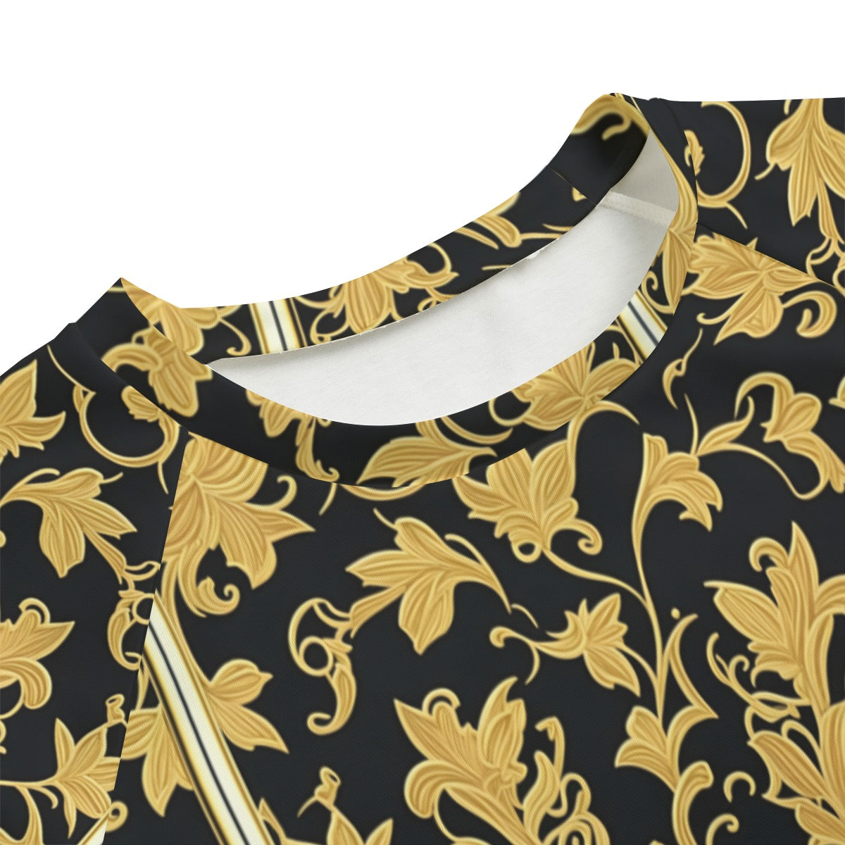 Gold Embroidery Print -- Women's Sweatshirt With Raglan Sleeve | Interlock