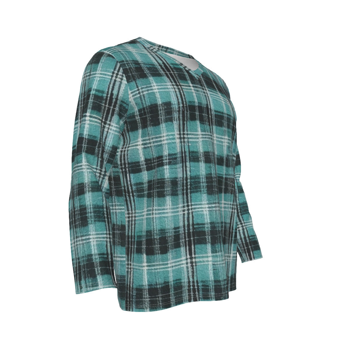 Lorem tartan -- Men's V-neck Sweatshirt With Long Sleeve