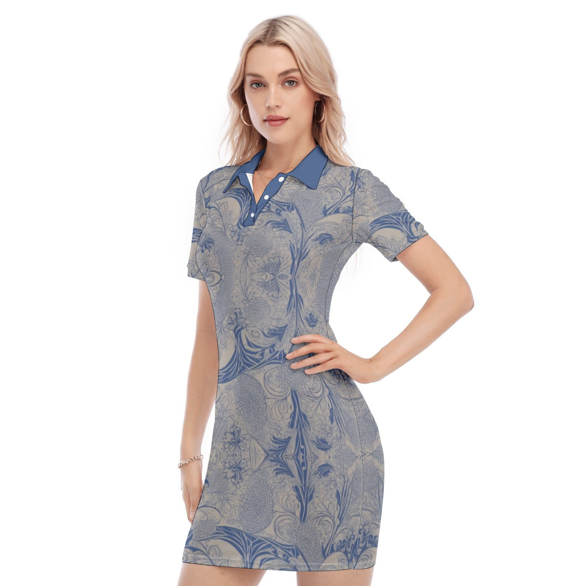 Abigail -- Women's Polo Collar Dress