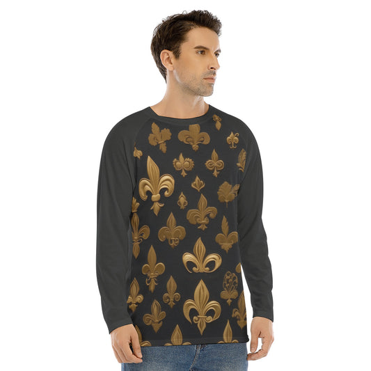 Fleur 101 -- Men's Long Sleeve T-shirt With Raglan Sleeve