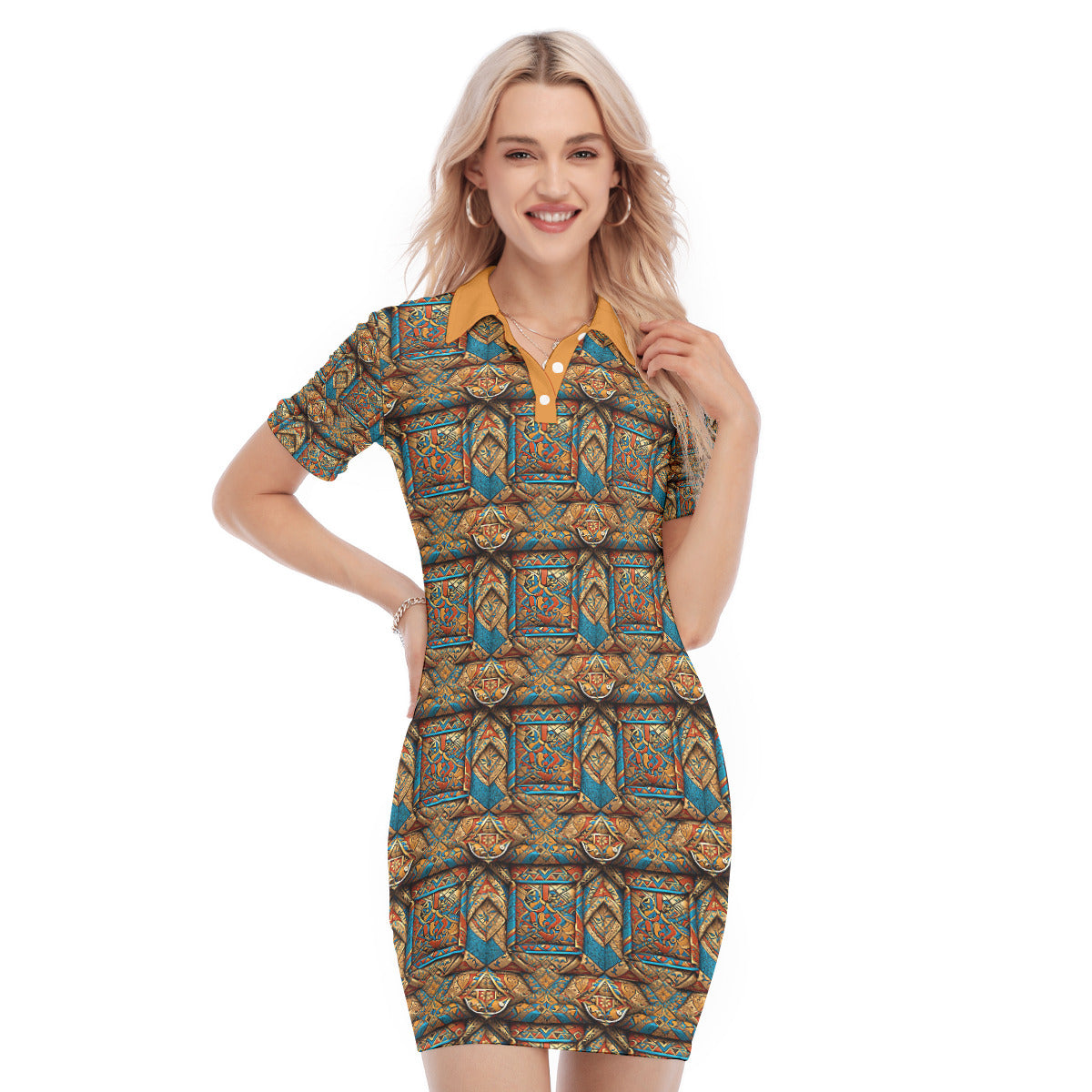 Barbara -- Women's Polo Collar Dress