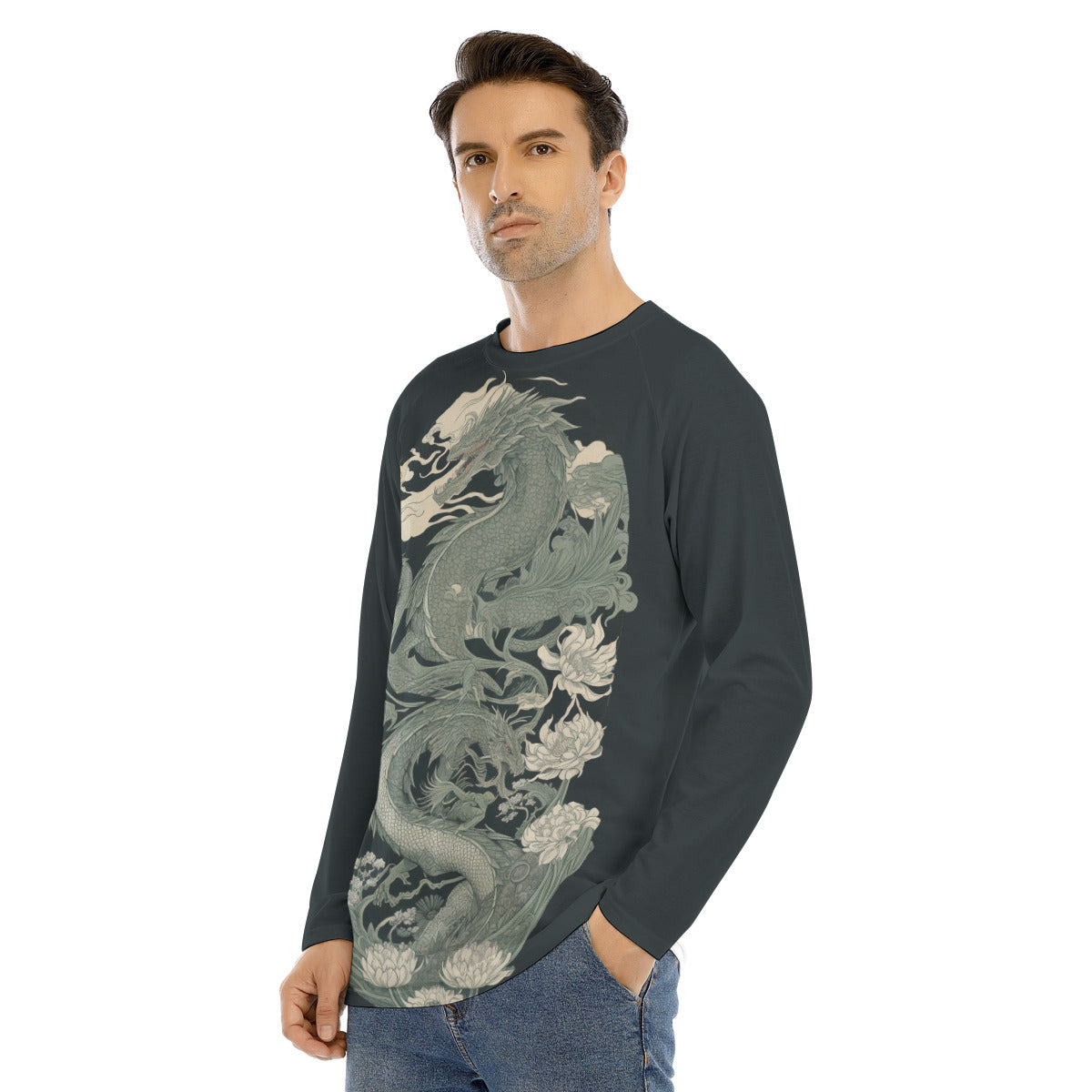 Dragon 104 -- Men's Long Sleeve T-shirt With Raglan Sleeve