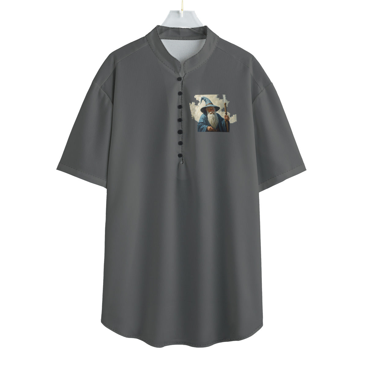 Wizard -- Men's Henley Short Sleeve Shirt