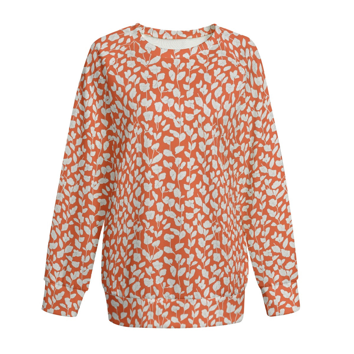 Orange Leaves -- Women's Sweatshirt With Raglan Sleeve | Interlock