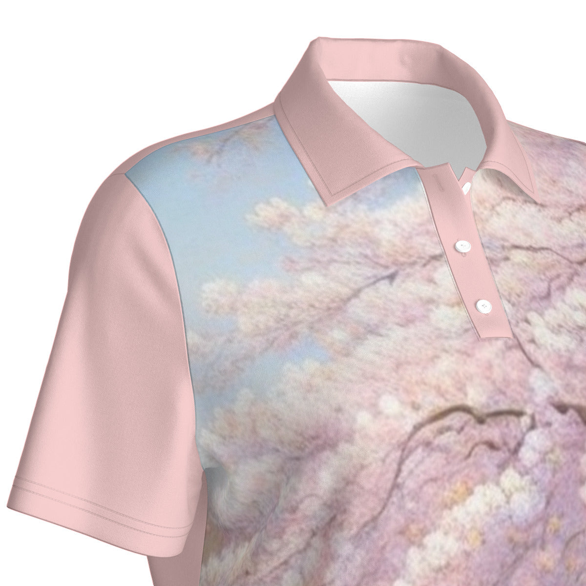 Cherry Blossoms -- Women's Polo Collar Jersey