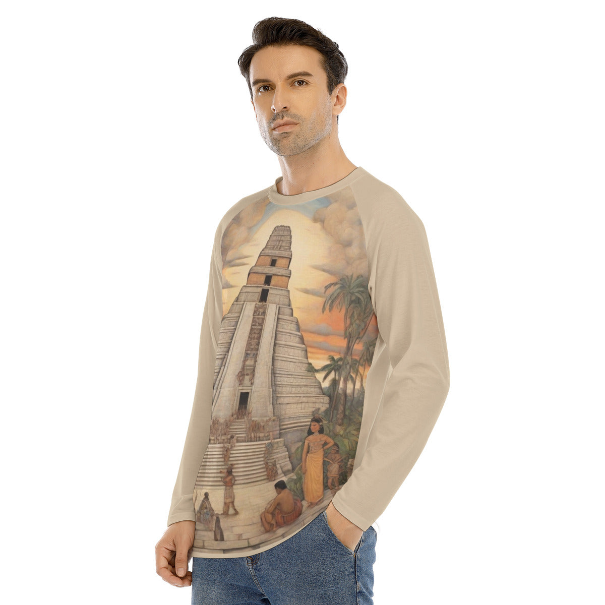Chichen Itza 103 -- Men's Long Sleeve T-shirt With Raglan Sleeve