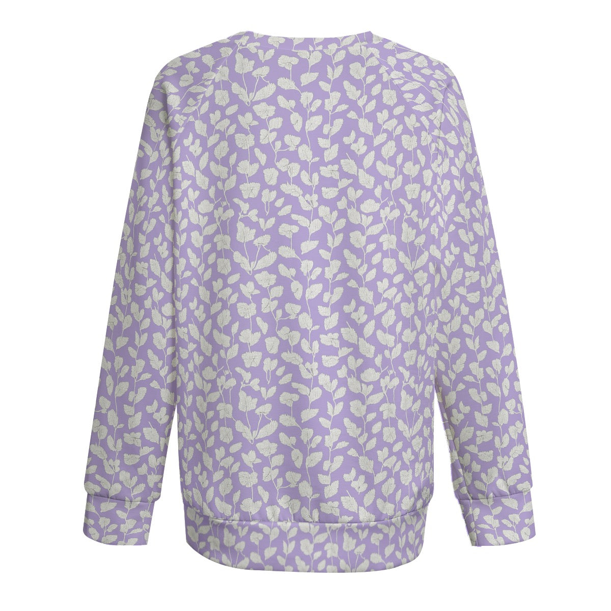 Lilac Leaves -- Women's Sweatshirt With Raglan Sleeve | Interlock
