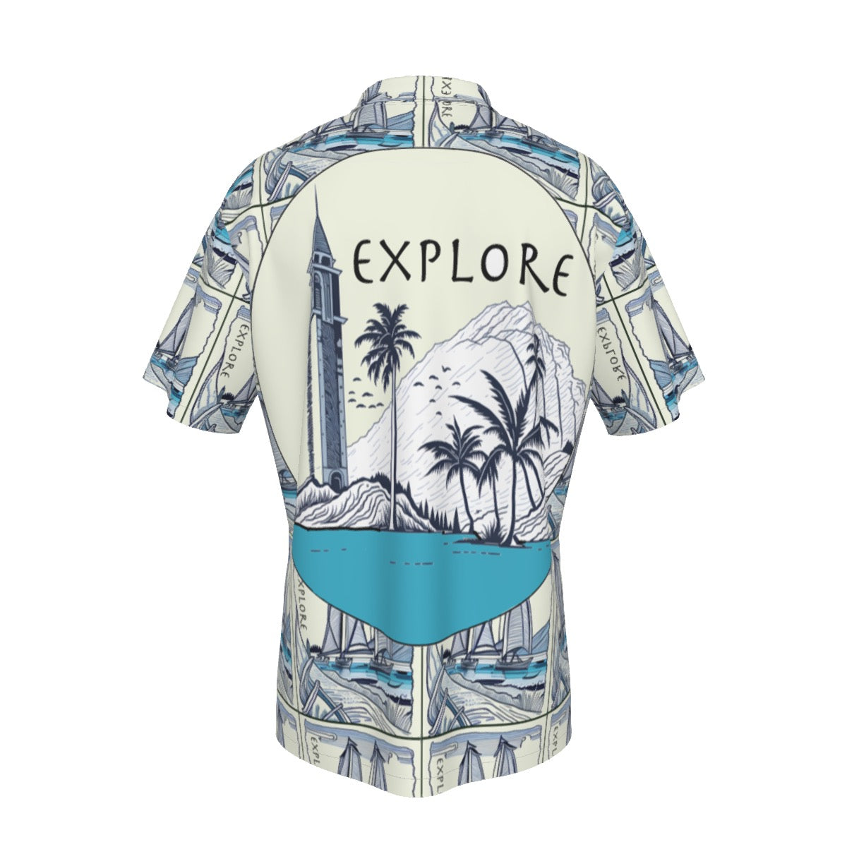 Explore -- Men's Hawaiian Shirt With Pocket