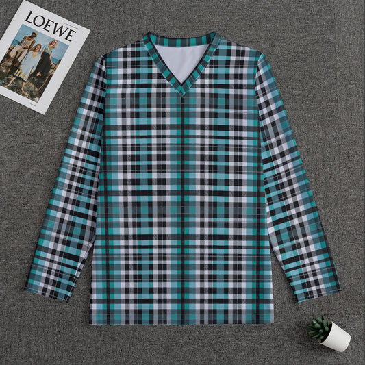 Coille tartan -- Men's V-neck Sweatshirt With Long Sleeve