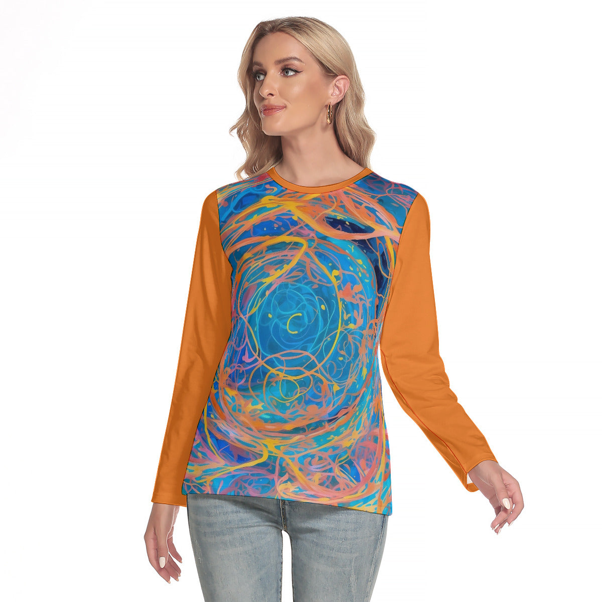 Fantasy Circles -- Women's O-neck Long Sleeve T-shirt