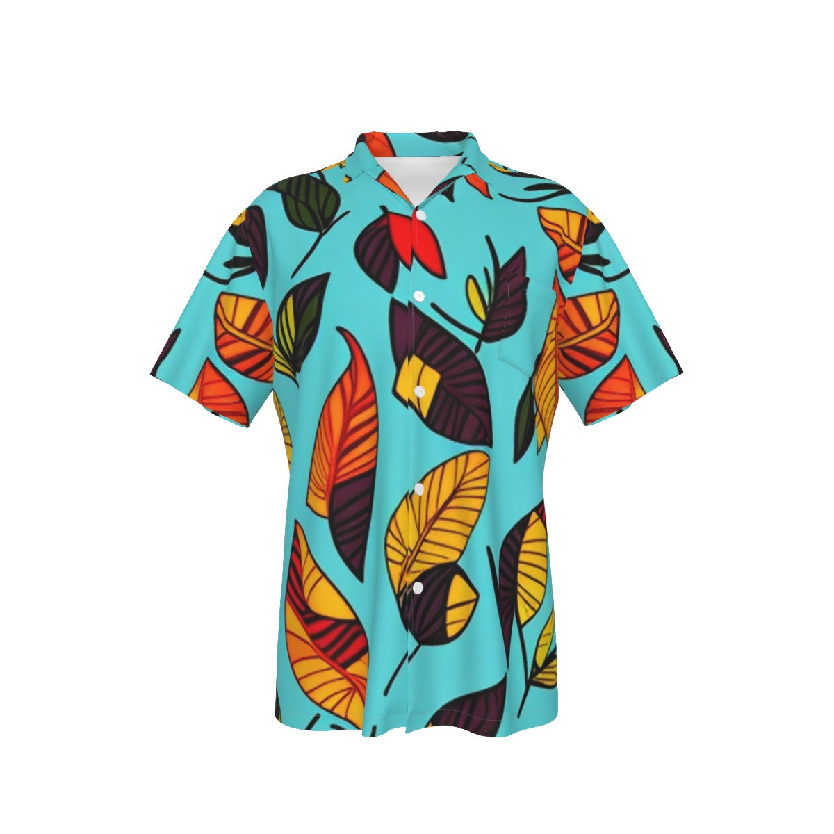 African Leaves --  Men's Hawaiian Shirt With Pocket