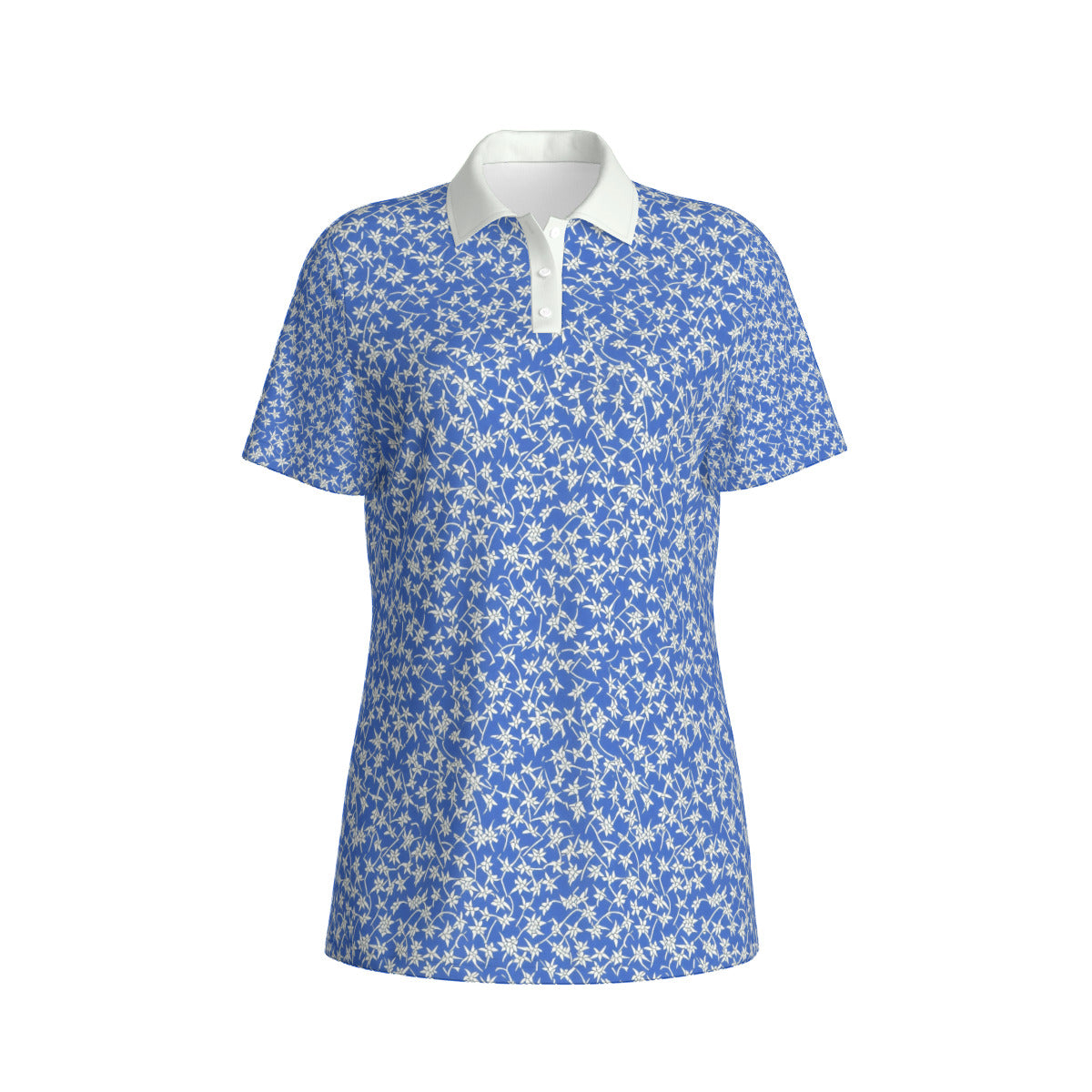 Blue & White -- Women's Polo Collar Jersey