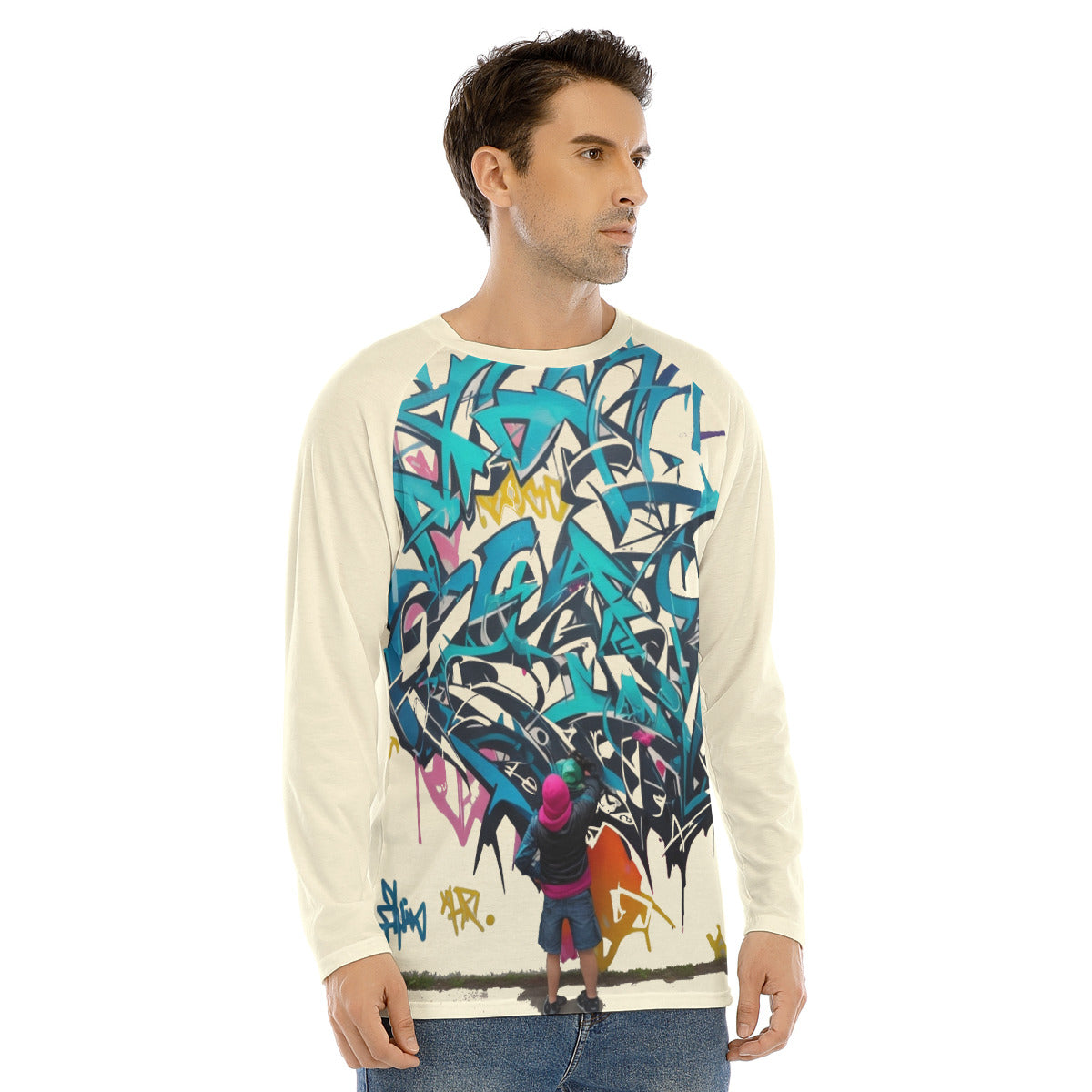 Graffiti 104 -- Men's Long Sleeve T-shirt With Raglan Sleeve