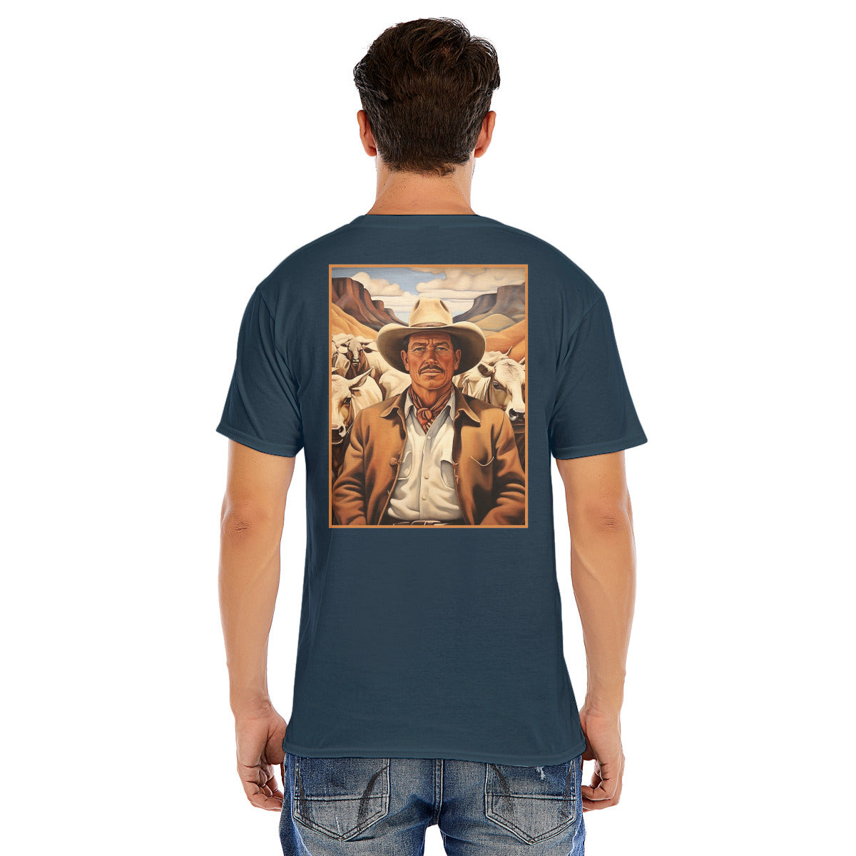 Rancher Portrait -- Unisex O-neck Short Sleeve T-shirt