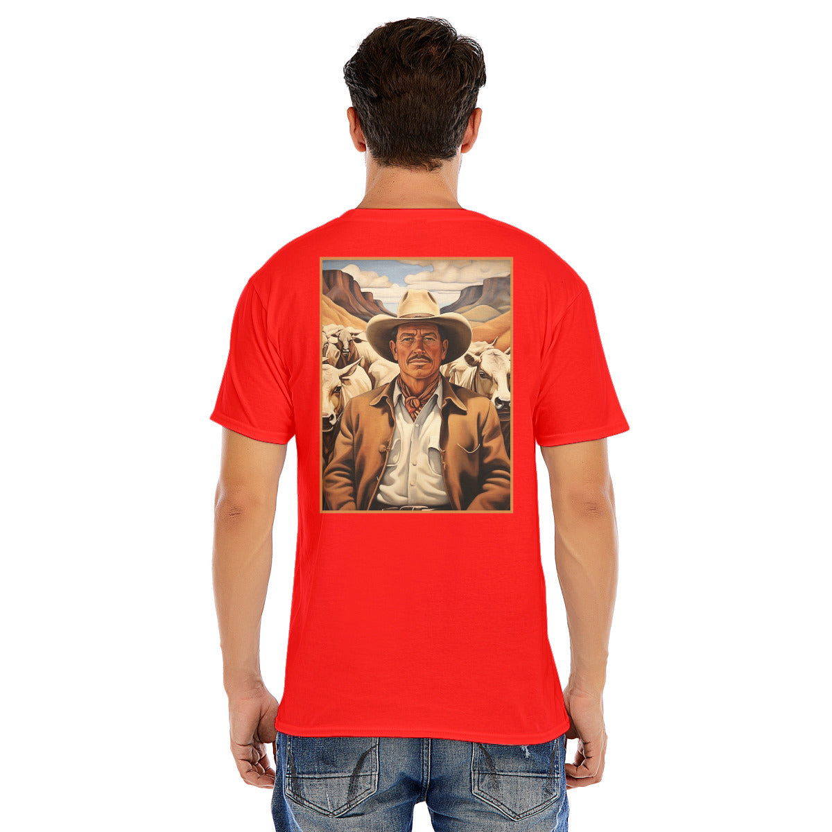 Rancher Portrait -- Unisex O-neck Short Sleeve T-shirt