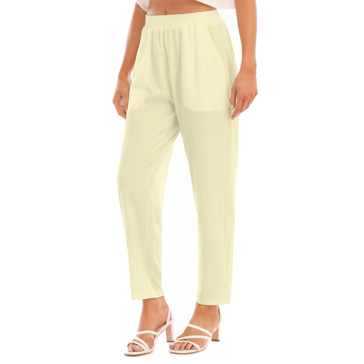 Cream -- Women's Loose Straight-leg Pants