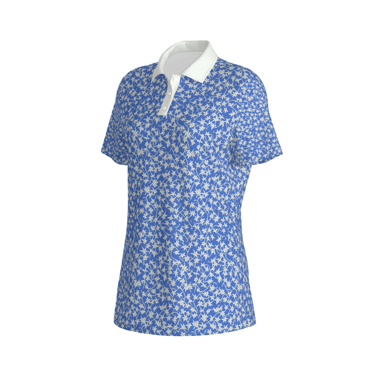 Blue & White -- Women's Polo Collar Jersey