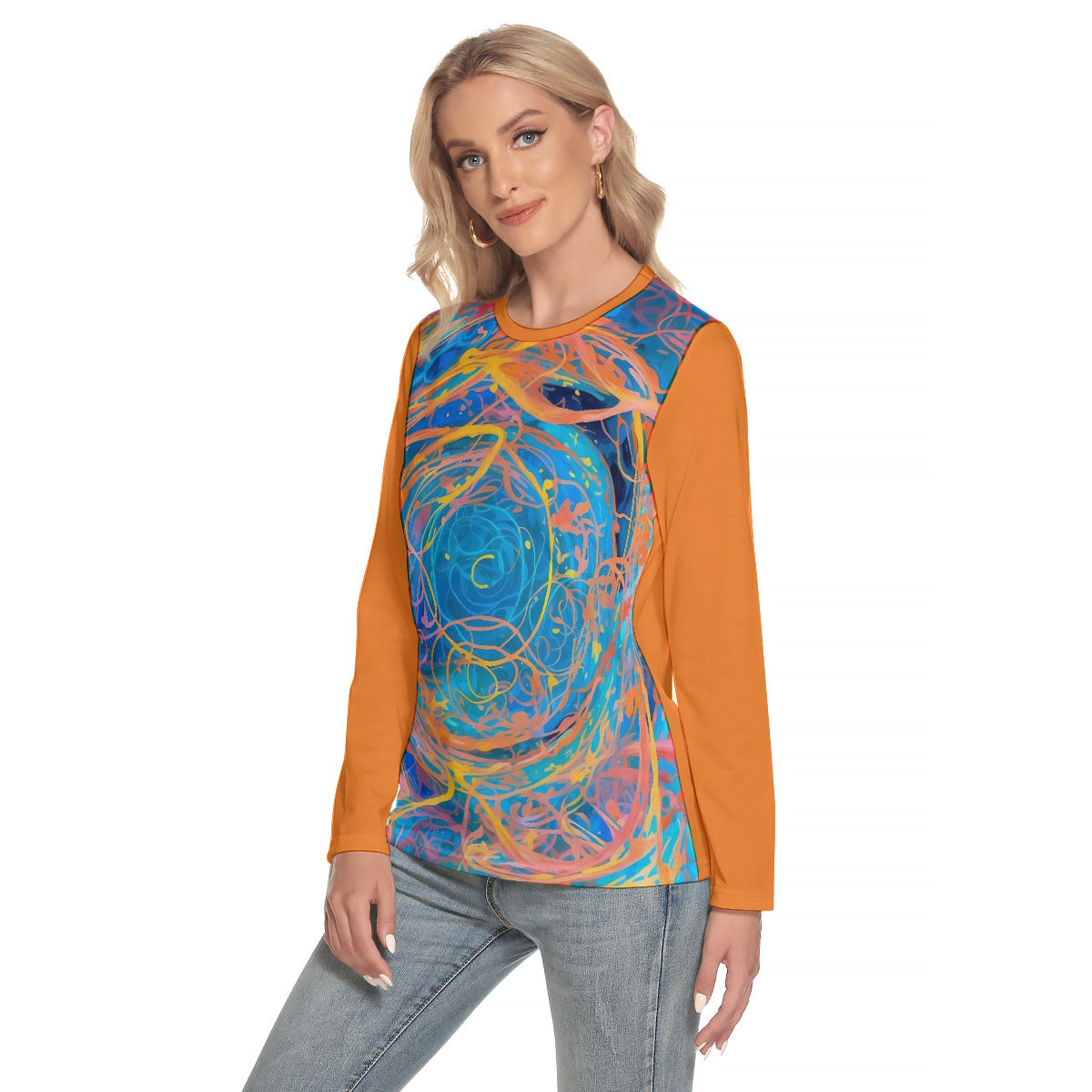 Fantasy Circles -- Women's O-neck Long Sleeve T-shirt