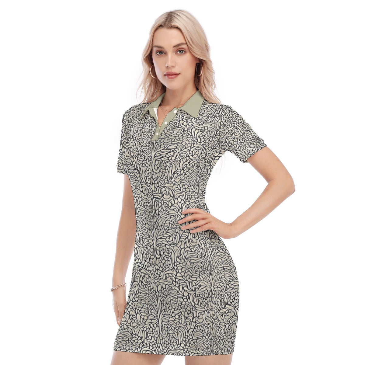 Roxanne -- Women's Polo Collar Dress