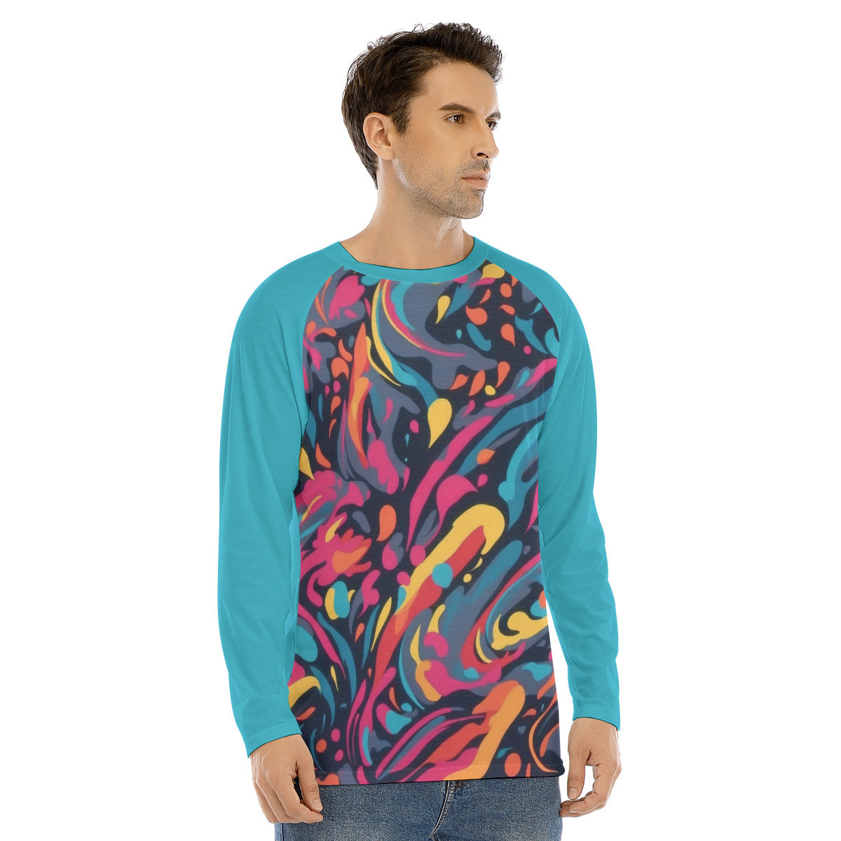 Rave 106b -- Men's Long Sleeve T-shirt With Raglan Sleeve