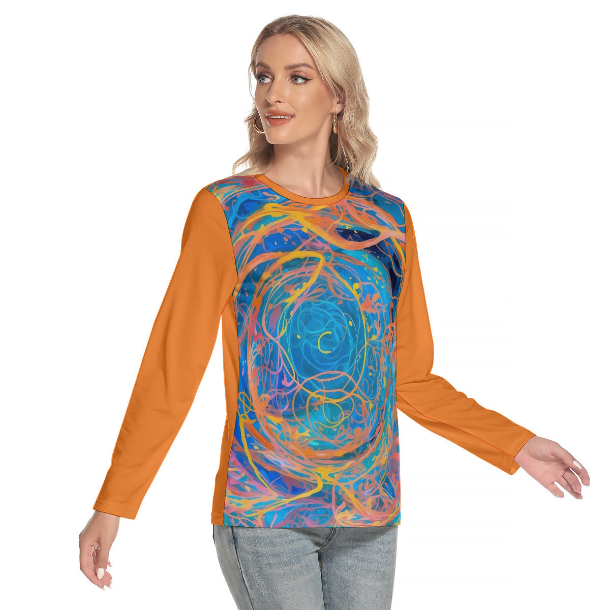 Fantasy Circles -- Women's O-neck Long Sleeve T-shirt