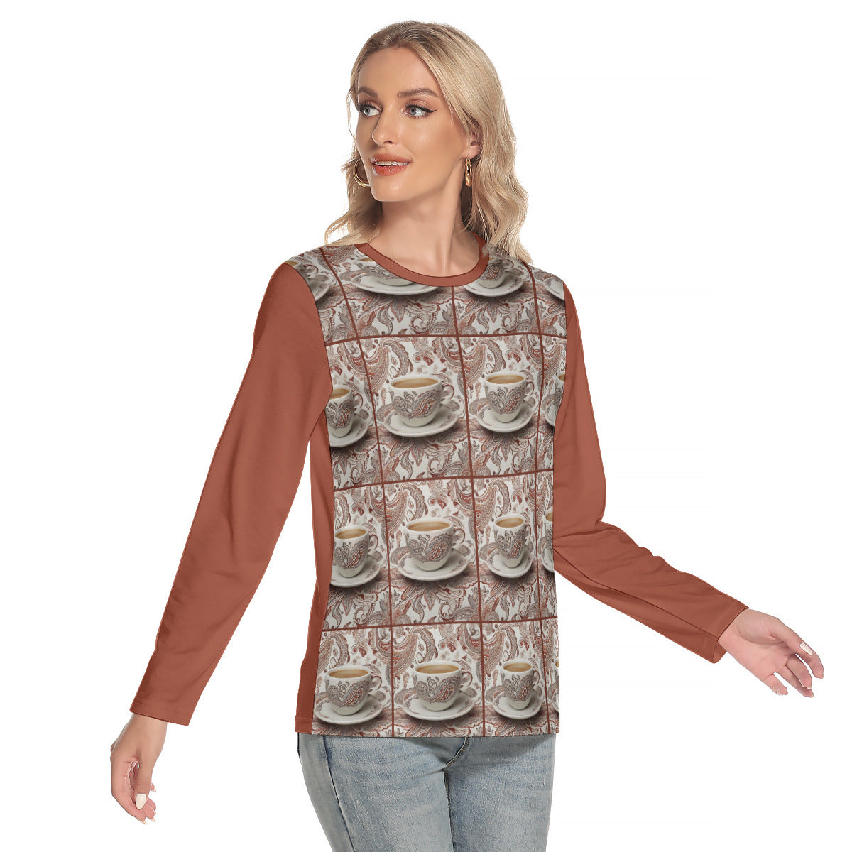 Fantasy Coffees -- Women's O-neck Long Sleeve T-shirt