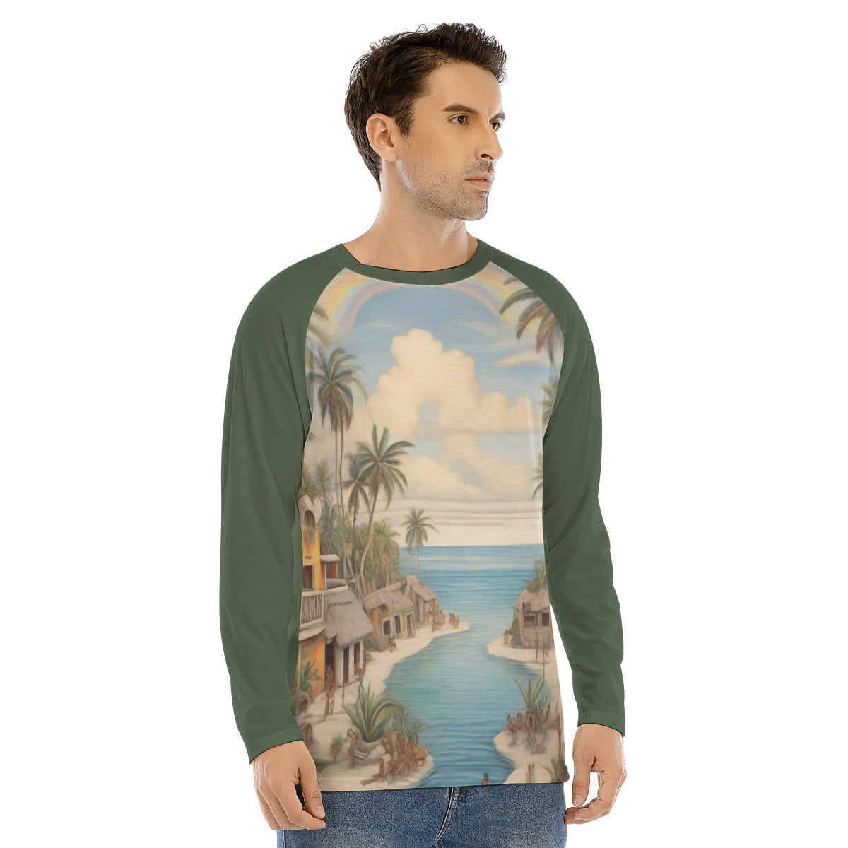 Isla Holbox 104 -- Men's Long Sleeve T-shirt With Raglan Sleeve