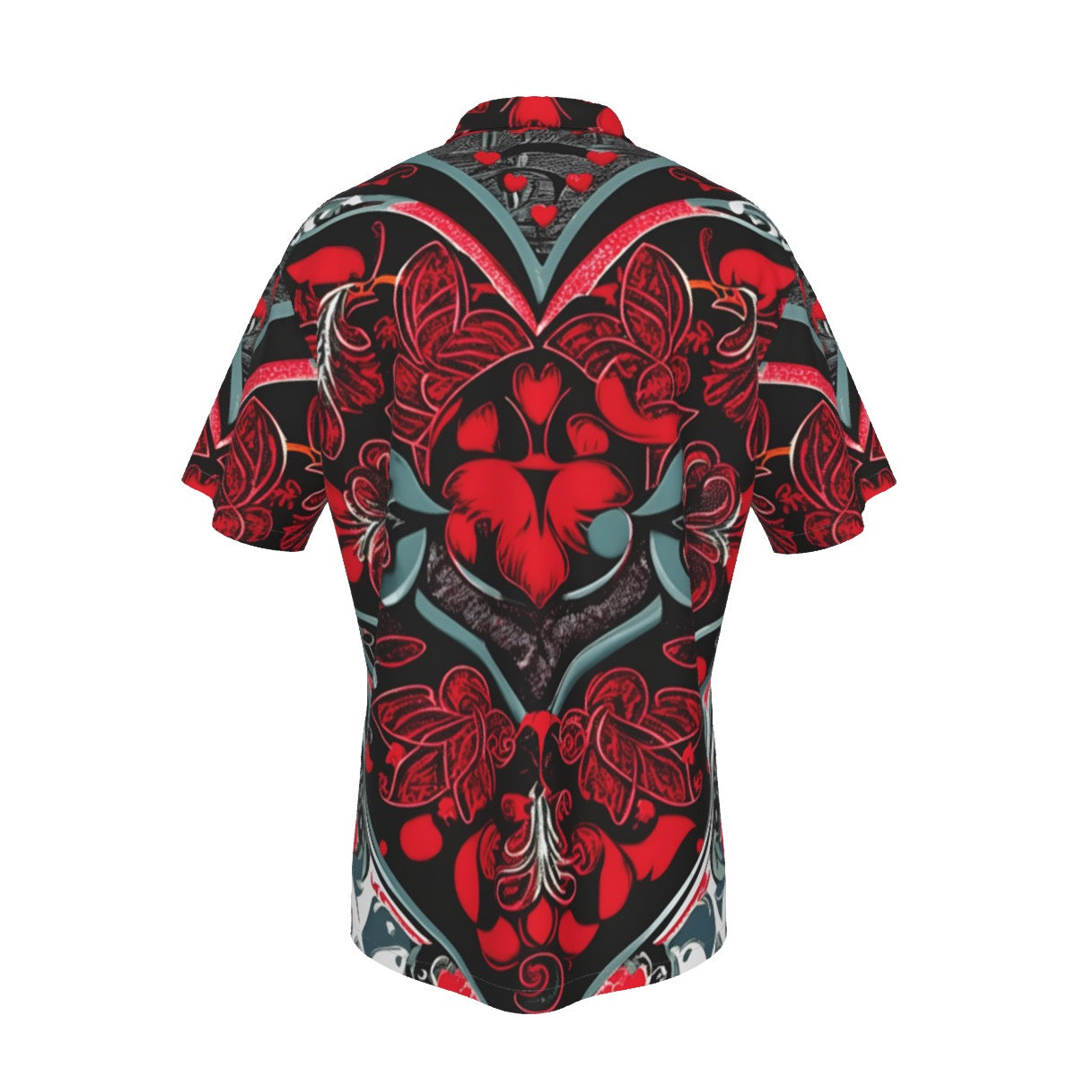 Hearts -- Men's Hawaiian Shirt With Pocket