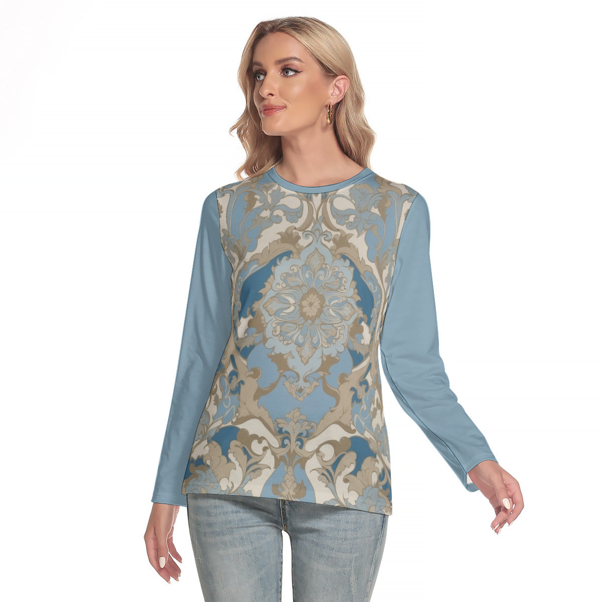 Moroccan Fantacy -- Women's O-neck Long Sleeve T-shirt