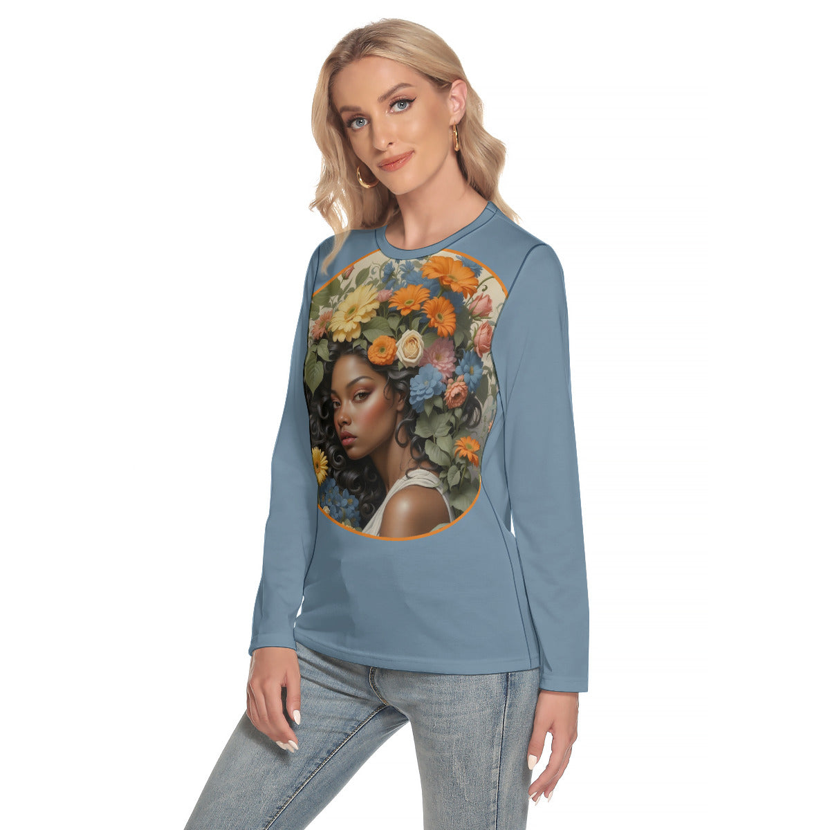 Fantasy Bouquet 133 -- Women's O-neck Long Sleeve T-shirt