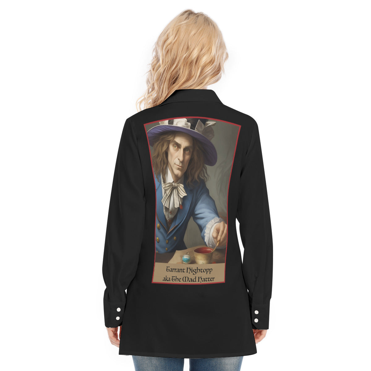 The Mad Hatter Black Blouse