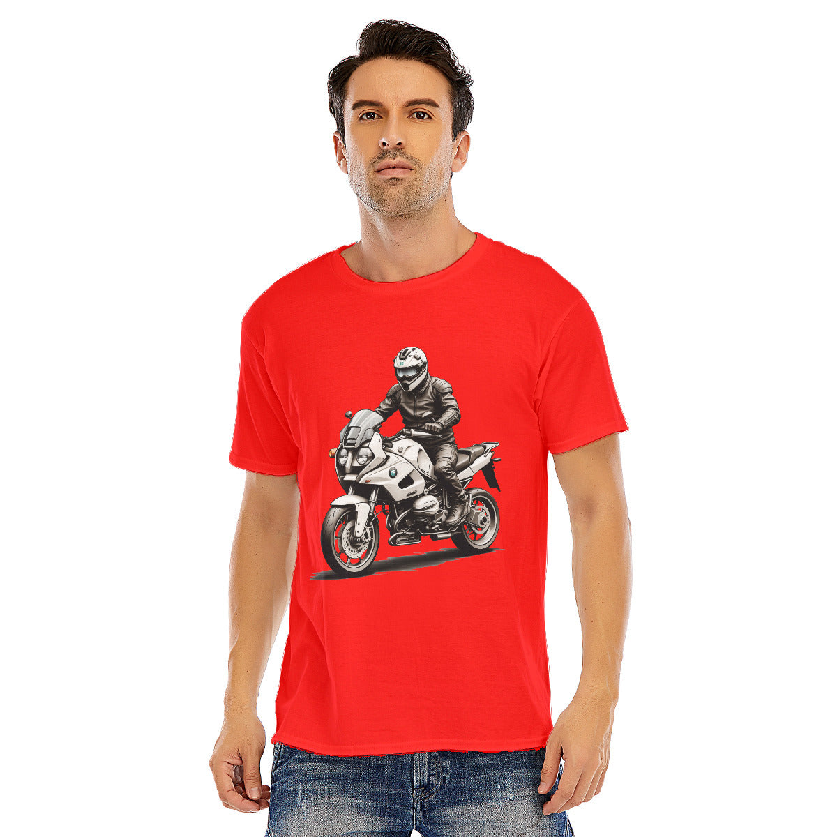 Motorcycle 104 -- Unisex O-neck Short Sleeve T-shirt